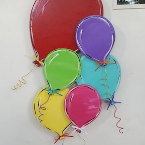 Birthday Balloon Cluster 3D door hang in any colors you want