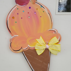 Summer Ice Cream door hang in any colors you want