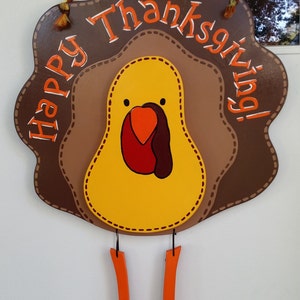 Happy Thanksgiving Turkey 3D door hang