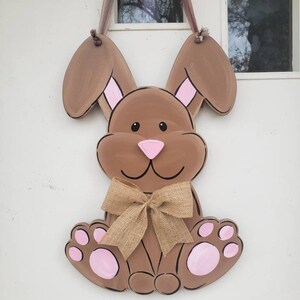 Zawieszka na drzwi 3D w kształcie Króliczka Wielkanocnego w 10 kolorach Chocolate Bunny