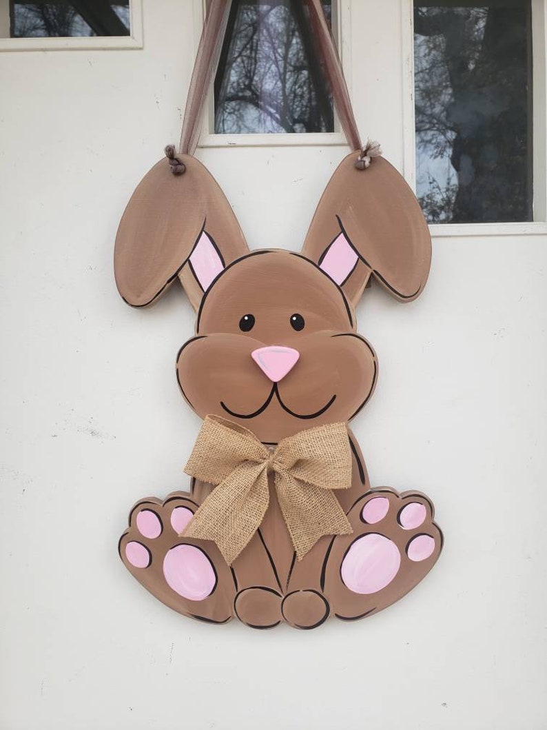 Zawieszka na drzwi 3D w kształcie Króliczka Wielkanocnego w 10 kolorach Chocolate Bunny
