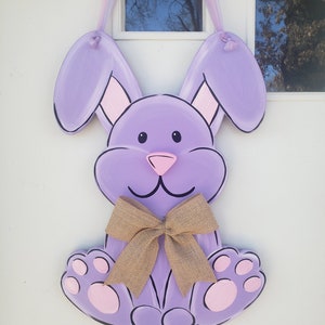 Zawieszka na drzwi 3D w kształcie Króliczka Wielkanocnego w 10 kolorach Purple Bunny