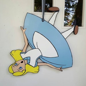 Alice Falling Down the Rabbit Hole door hang