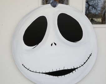 Jack Skellington Head door hang in any facial expression