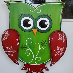 Large Christmas Owl Boy/Girl 3D door hang