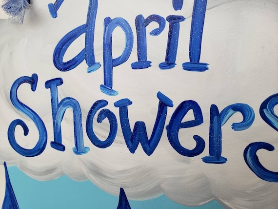 April Showers Bring May Flowers 3D Door Hang - Etsy