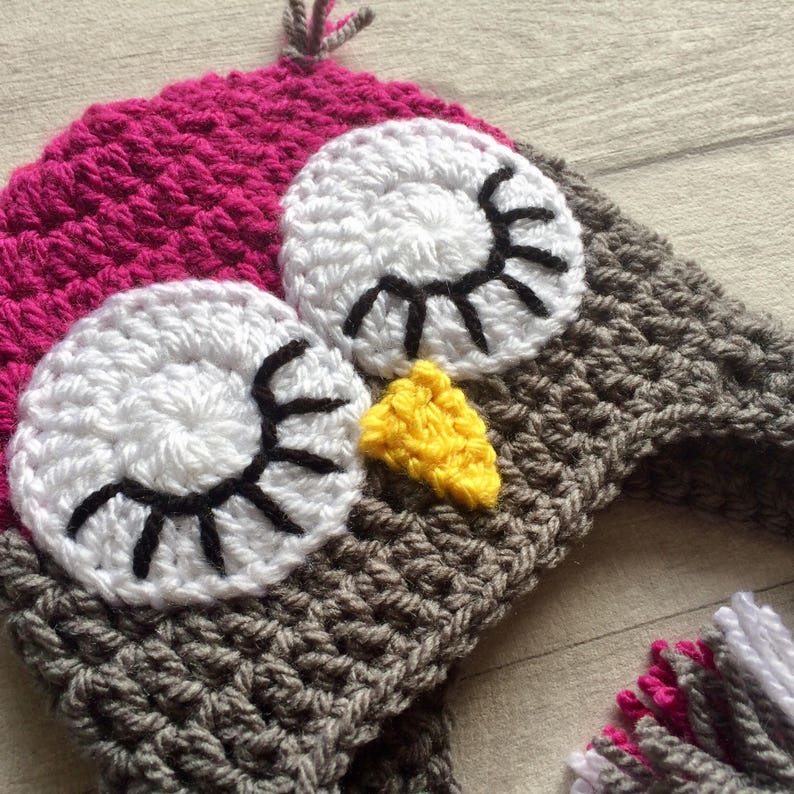 Girls Sleepy Owl Crochet Outfit Owl Costume MADE TO ORDER Nappy Cover Baby Shower Gift Baby Photography Prop