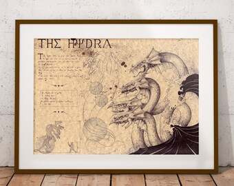 Medium - Hydra - Greek Mythology Art Print