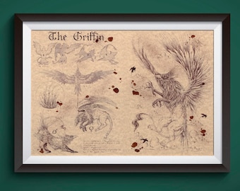 Large - Griffin - Mythology Art Print