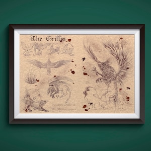 Large - Griffin - Mythology Art Print