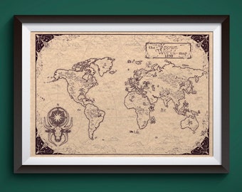 Large - Map of the World Art Print
