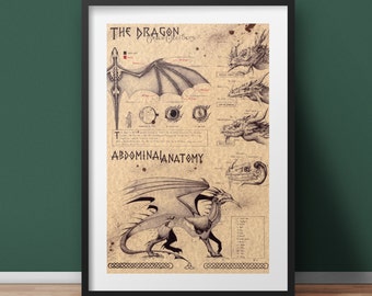 Large - Dragon - European Folklore Art Print