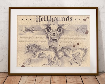 Medium - Hellhounds - night version Art Print