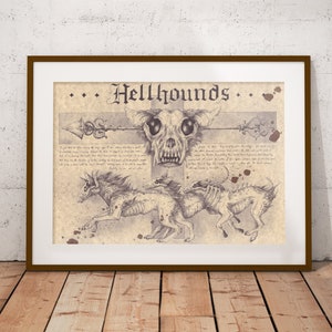 Medium - Hellhounds - night version Art Print