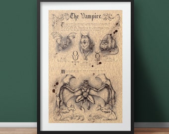 Large - Vampire - European Folklore Art Print