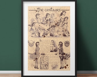 Large - Centaurs - Greek mythology Art Print
