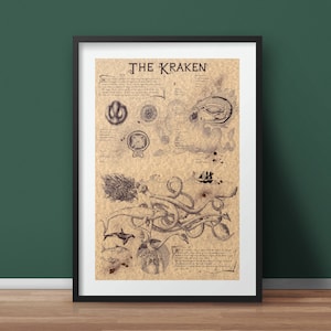 Large - Kraken - Mythology Art Print