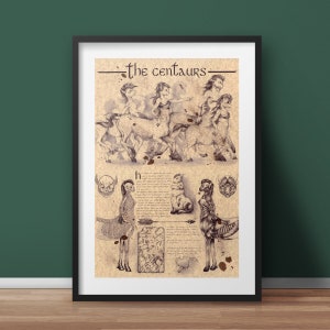 Large - Centaurs - Greek mythology Art Print