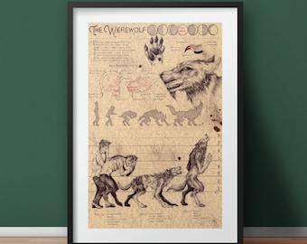 Large - Werewolf - European Folklore Art Print