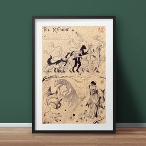 Large - Kitsune - Japan Mythology Art Print