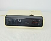 Vintage Sony TFM-C380W Flip Number Radio Alarm Clock Solid State Digimatic