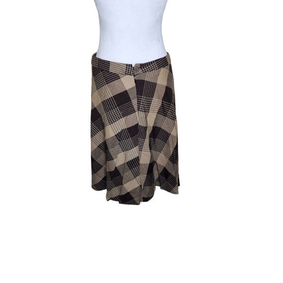 Pencil Skirt Grey Plaid Skirt 70s Vintage 70s Circle Skirt Womens - Main Image