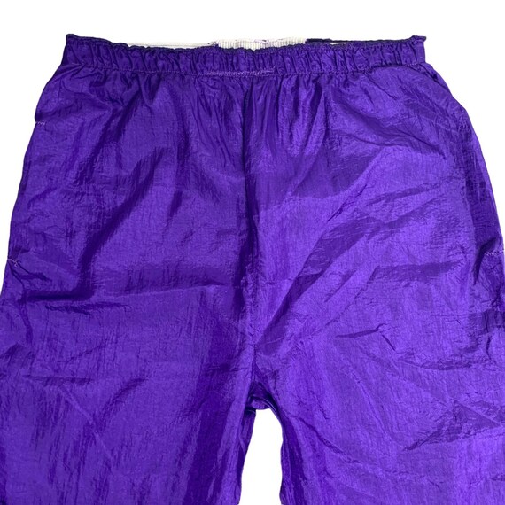 Vintage Nylon Track Jacket Pants Set L Purple Lin… - image 8