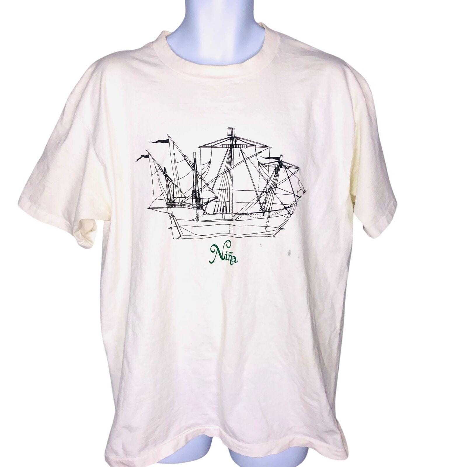 ヴィンテージ 90年代 メンズ Tシャツ XL ホワイト ニーナ・コロンブス 