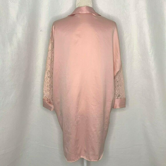 Vintage Victorias Secret Night Shirt S Pink Lace … - image 4