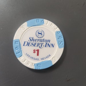 Sheraton Desert Inn Casino Las Vegas NV 1 Dollar Chip Vintage 90s