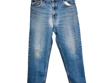 Vintage 90s Faded Glory Mens Jeans 34 x 29 Blue Medium Wash Straight Leg