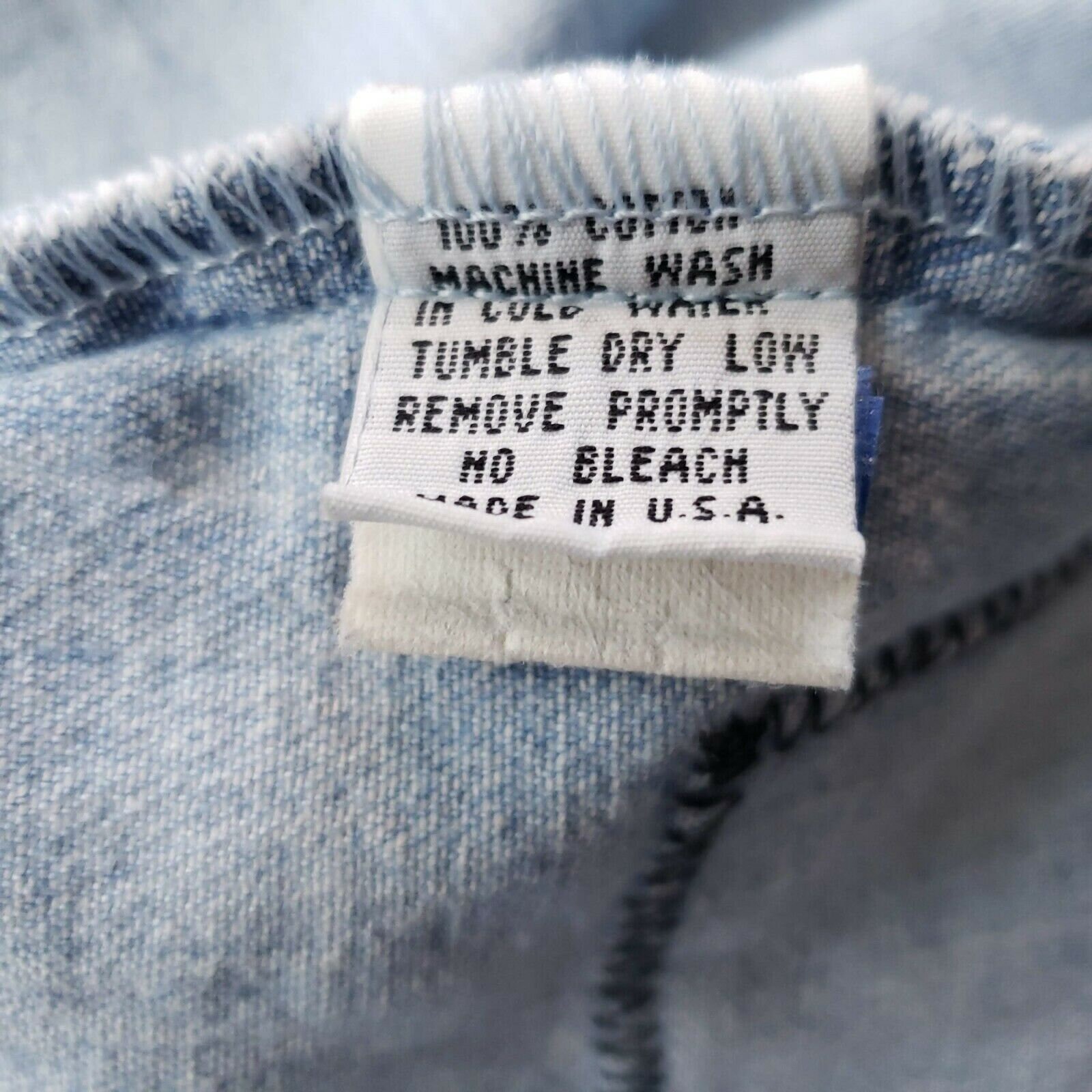 vintage ビーズ装飾 denim shirt 古着　90s Vintage 90s Womens L Denim Blue Jean Shirt Oversized Painted