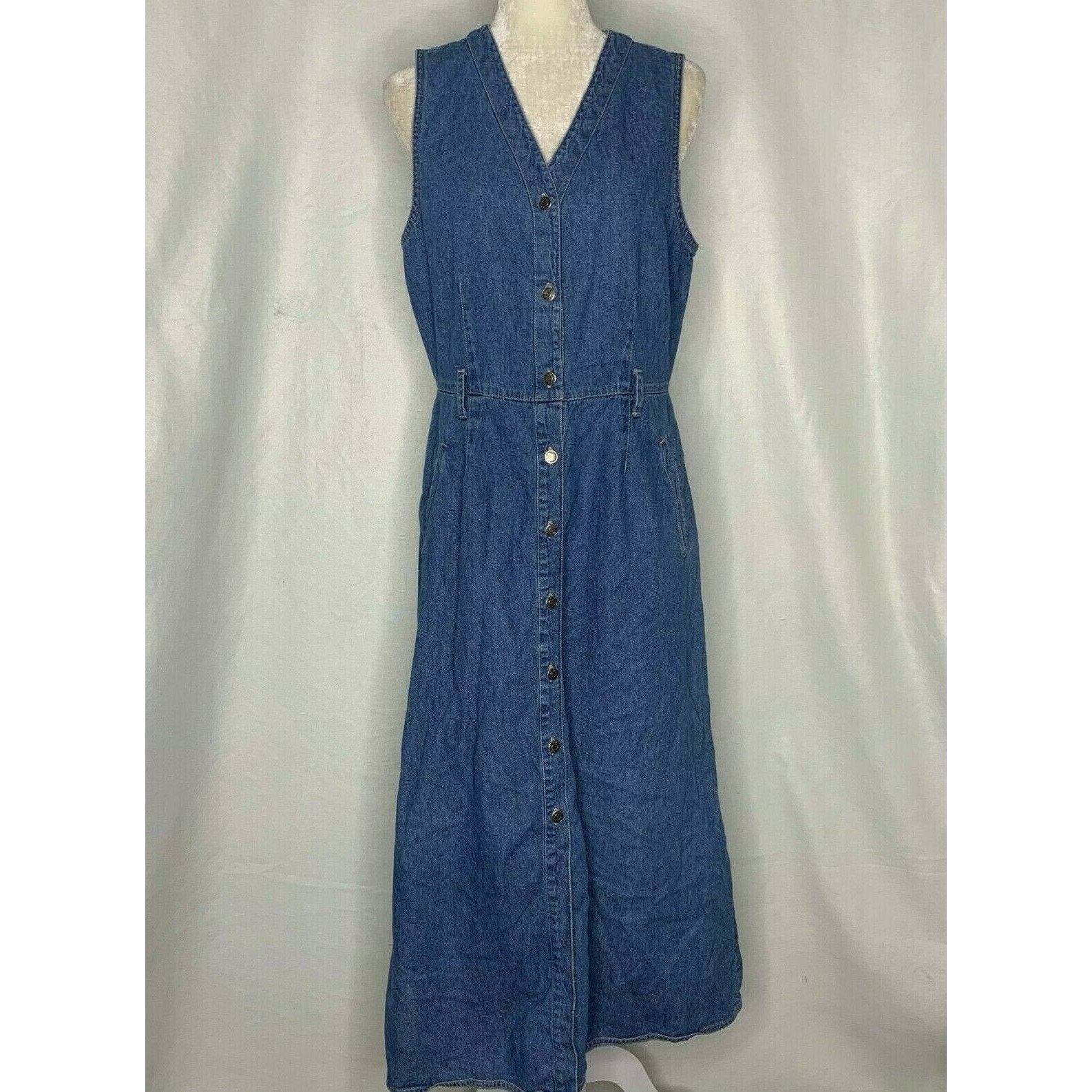Vintage Gloria Vanderbilt Denim Dress M 