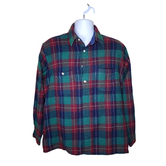 Chemise homme High Sierra taille XL verte à carreaux manches