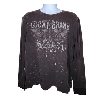 Canotta Lucky Brand Con Pizzo Ricamato Vintage - Scollatura Quadrata E Lacci Con Nappa, 100% Cotone