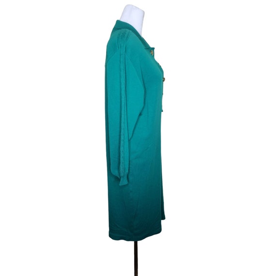 Vintage 80s Midi Long Sleeve Shirt Sweater Dress … - image 6
