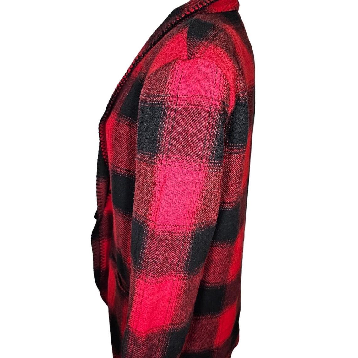 Vintage 90s David Paul New York Blazer Jacket Womens Size M Red Buffalo Plaid, Foto 2 von 5