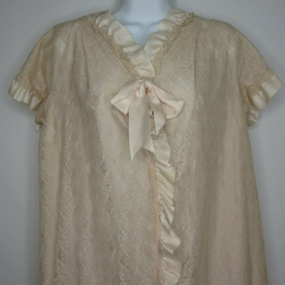 Vintage 50s Blush Pink Taffeta Lace Overlay Dress… - image 1