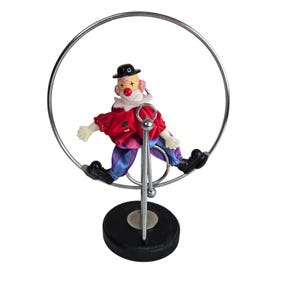 Vintage Apex Circus Clown Balancing Wheels Figurine Collector