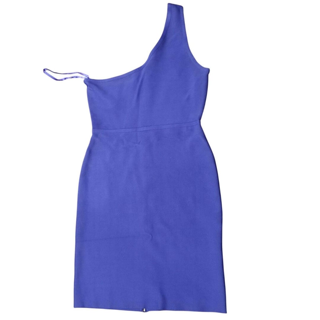 bcbg blue one shoulder dress Vintage Y2K Maxazria Bandage Womens Size L Body Con shoulder dress with elegant Size:7 (Pre-Order - Ships Late October) Printed gown collection_gift_guide Yves Klein's blue body