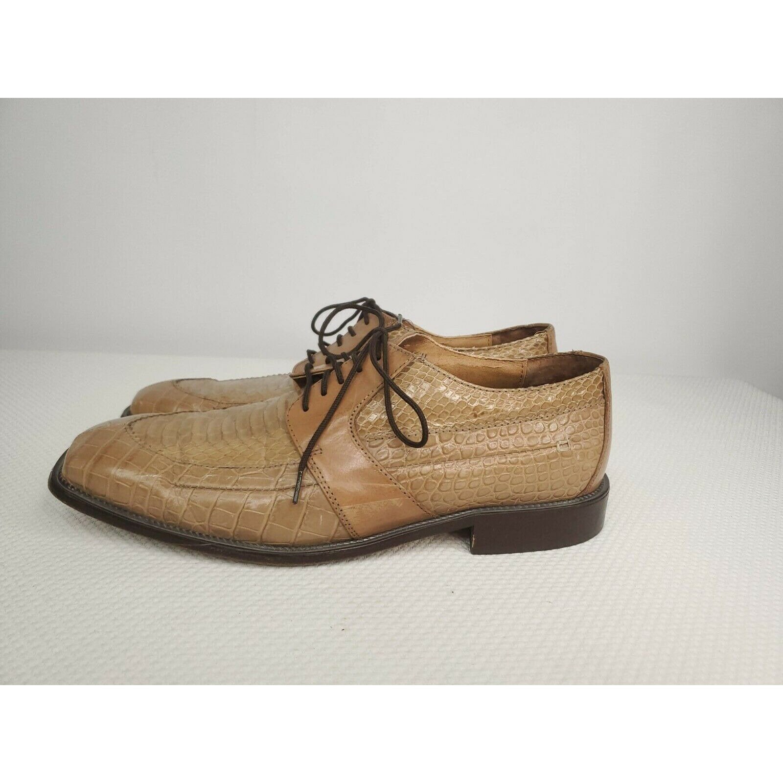 Vintage 90s Stacy Adams Genuine Snakeskin Lace up Men