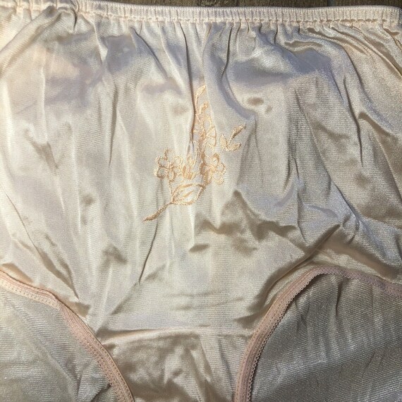 Vintage Pink Petals Peach Panties Embroidered Flo… - image 2