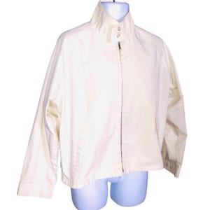 Vintage 70er Jahre Harrington Baracuta Bomberjacke Herren L Off White Full Zip