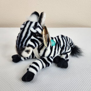 Vintage NEW Zippy Zebra Plush Talking Jungle Joes Safari Friends Stuffed Toy 13&quot;