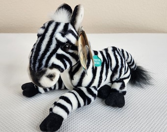 Vintage NEW Zippy Zebra Plush Talking Jungle Joes Safari Friends Stuffed Toy 13&quot;