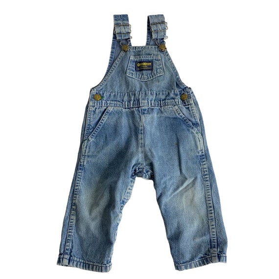 70’s Vintage OSHKOSH Denim Coverall:40R VTG 70s 80s Mens Osh Kosh Bib Overalls 40x32 Blue Jeans USA