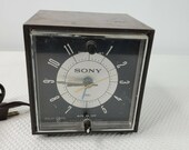 Vintage Sony 6RC-23 Telechron Clock AM FM Transistor Radio 1970 39 s Japan