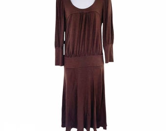 BCBG Brown Knit Dress,, - Etsy