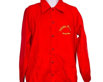 Vintage 50s Champion Running Man Cardinal Spellman Varsity Mens M Jacket Red