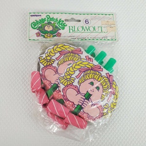 Cabbage Patch Kids Blowouts Package of 6 Vintage 80s Party Favors Supplies CPK